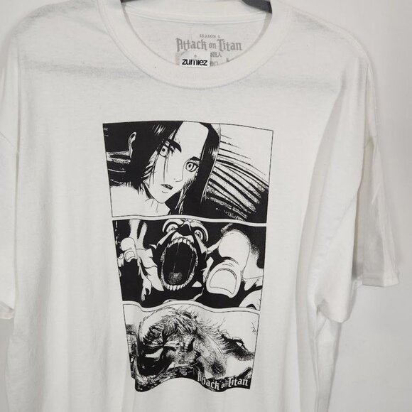 NWT Attack‎ On The Titan Frames White T-Shirt Size XL - Picture 3 of 6